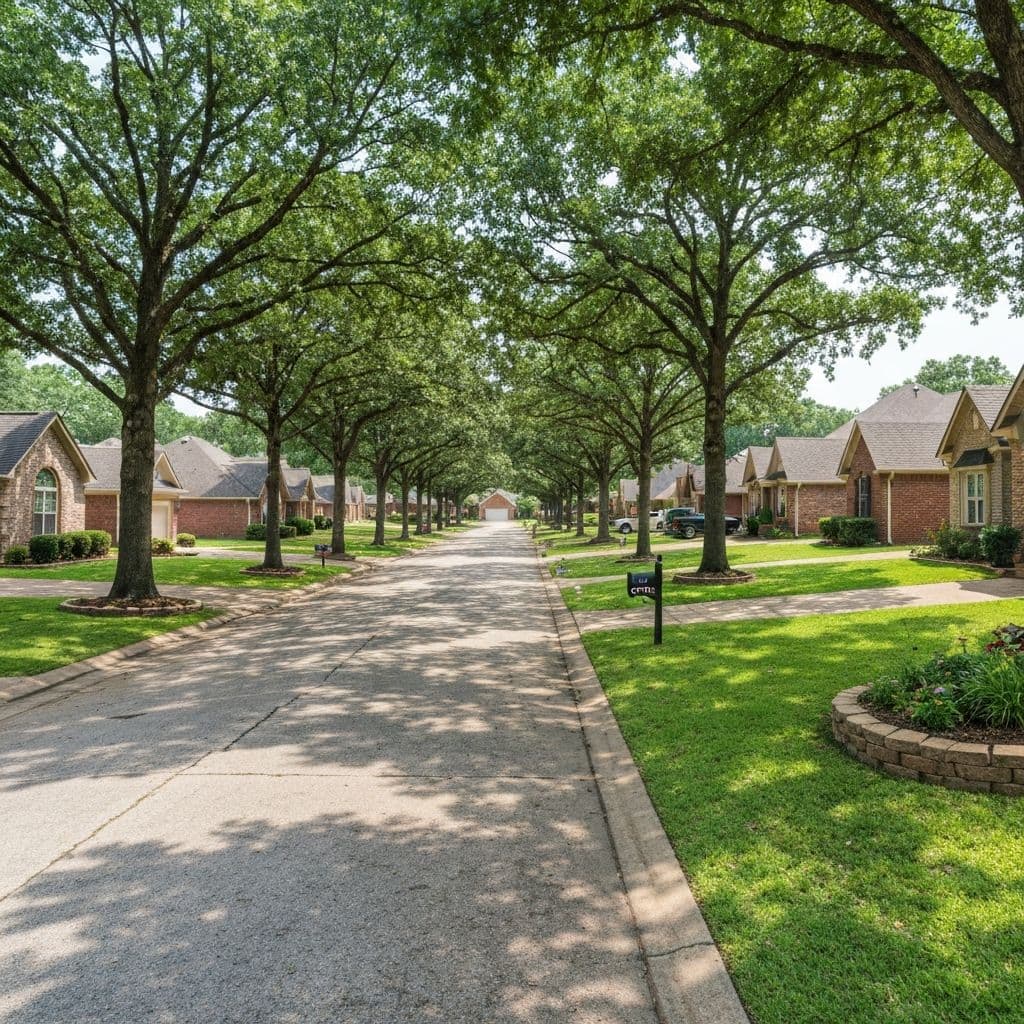 A Conway, Arkansas neighborhood served by Digital Alarm Systems